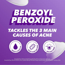 Acnecide Face Gel 5% Benzoyl Peroxide 15g – Treatment for Mild Facial Acne & Spots