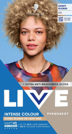 Schwarzkopf LIVE Intense Colour 090 Cosmic Blue – Permanent Blue Hair Dye with Colour Refresh Gloss