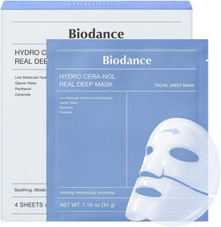 BIODANCE Bio-Collagen Hydrogel Face Mask – Korean Overnight Mask for Hydration & Glass Skin Look, 4 Pack