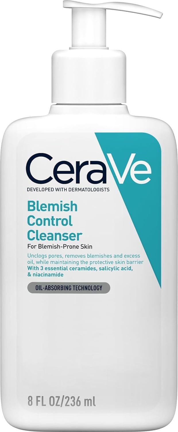 CeraVe Blemish Control Cleanser 236ml – Salicylic Acid Face Wash for Blemish-Prone & Oily Skin