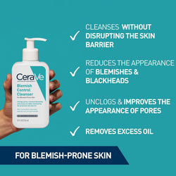 CeraVe Blemish Control Cleanser 236ml – Salicylic Acid Face Wash for Blemish-Prone & Oily Skin