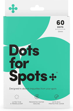 Dots for Spots Hydrocolloid Spot Patches – Translucent Blemish Stickers, Vegan & Cruelty-Free, 60 Pack