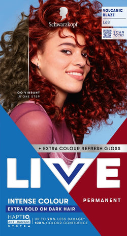 Schwarzkopf LIVE Intense Colour 090 Cosmic Blue – Permanent Blue Hair Dye with Colour Refresh Gloss