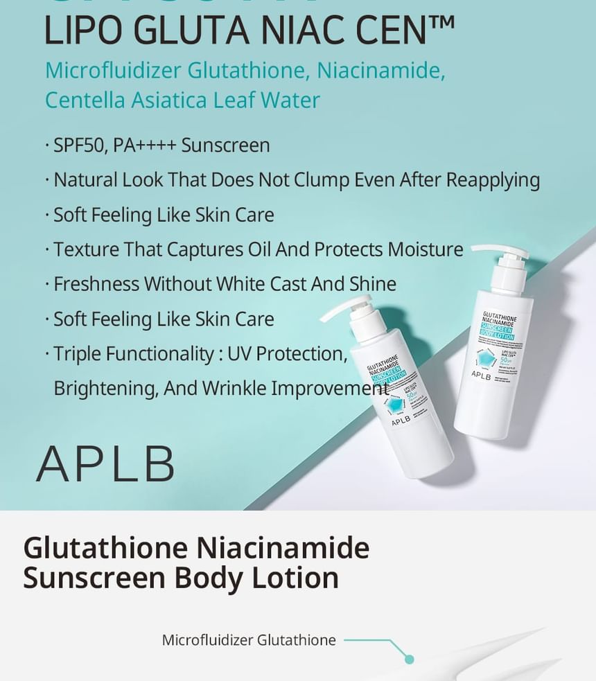 Glutathione Niacinamide Sunscreen Body Lotion
