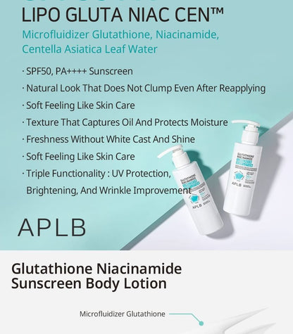 Glutathione Niacinamide Sunscreen Body Lotion