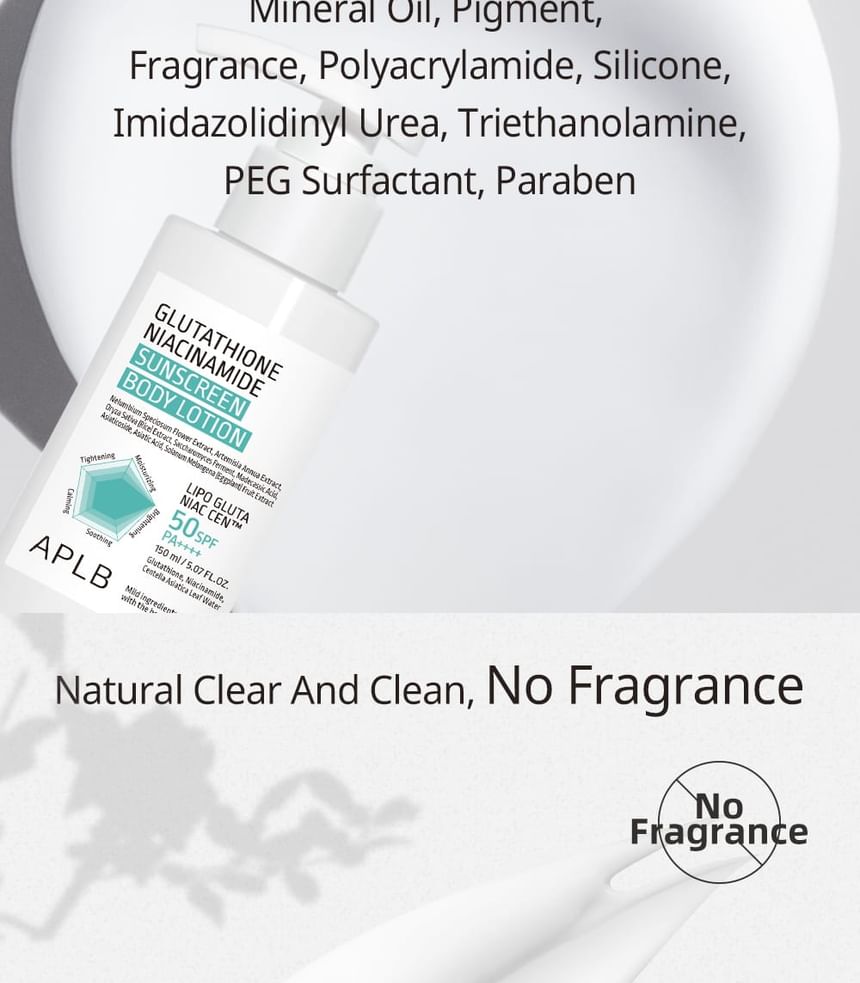 Glutathione Niacinamide Sunscreen Body Lotion