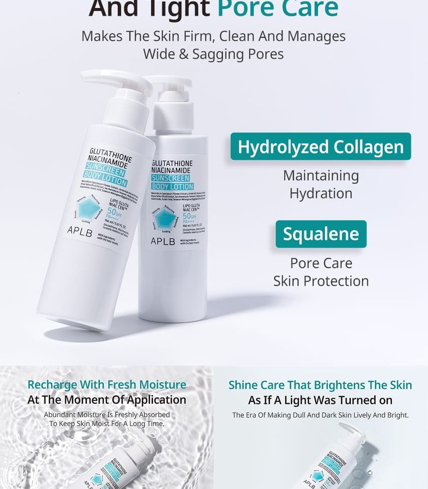 Glutathione Niacinamide Sunscreen Body Lotion