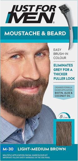 Just For Men Moustache & Beard Dye M45 Dark Brown – Grey Coverage Beard & Moustache Colour