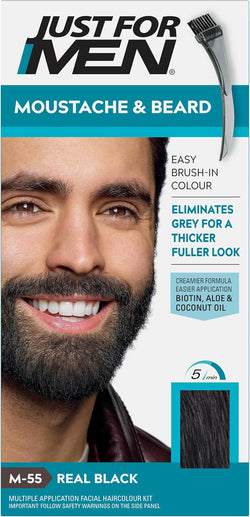 Just For Men Moustache & Beard Dye M45 Dark Brown – Grey Coverage Beard & Moustache Colour