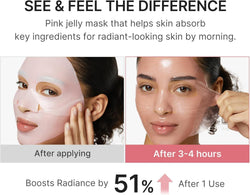 Medicube PDRN Pink Collagen Jelly Gel Mask – Salmon DNA Korean Overnight Face Mask, 28g x 4