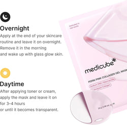 Medicube PDRN Pink Collagen Jelly Gel Mask – Salmon DNA Korean Overnight Face Mask, 28g x 4