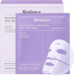 BIODANCE Bio-Collagen Hydrogel Face Mask – Korean Overnight Mask for Hydration & Glass Skin Look, 4 Pack