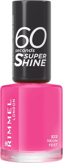 Rimmel 60 Seconds Super Shine Nail Polish 740 Clear – Quick Dry, Long-Lasting High Shine, 8ml