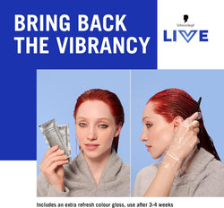 Schwarzkopf LIVE Intense Colour 090 Cosmic Blue – Permanent Blue Hair Dye with Colour Refresh Gloss
