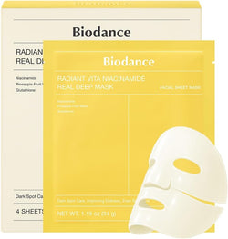 BIODANCE Bio-Collagen Hydrogel Face Mask – Korean Overnight Mask for Hydration & Glass Skin Look, 4 Pack