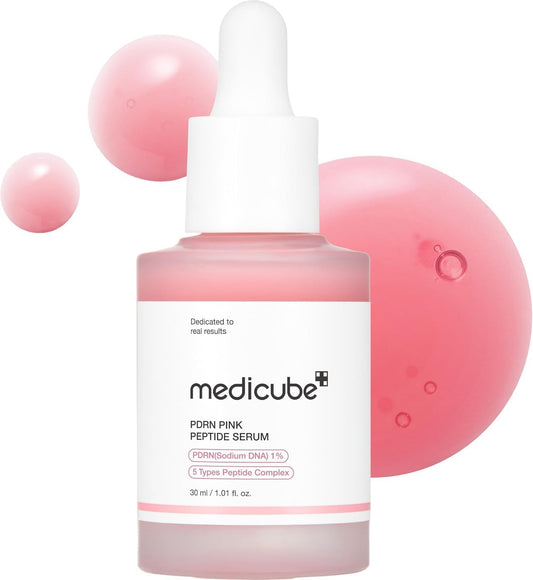 Medicube PDRN Pink Peptide Serum – Salmon DNA, Niacinamide Hydrating & Firming Korean Face Serum, 30ml